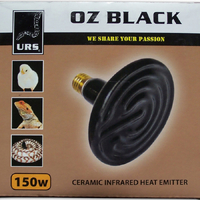URS Oz Black Ceramic Heat Globe Ceramic Infrared Heat Emitter 150w 
