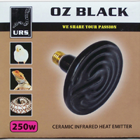 URS Oz Black Ceramic Heat Globe Ceramic Infrared Heat Emitter 250w 