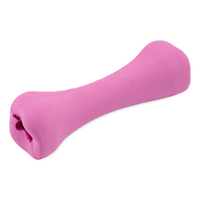 Beco Rubber Bone Treat Dispensing Interactive Dog Toy Pink Medium