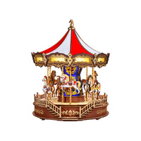 Robotime Rolife DIY Classic Carousel Kit 3D Wooden Puzzle (ROB121759)