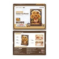 Rowood Golden Sunflower Wall Art 3D Wooden Puzzle Kit TH002 266 Pieces