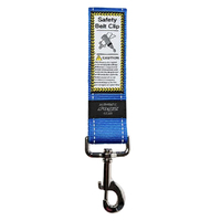 Rogz Dog Utility Car-Safe Reflective Pet Dog Safety Belt Clip Blue