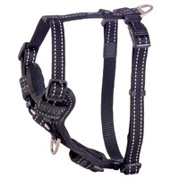 Rogz Control Stop-Pull Dog Harness Padded Black Medium