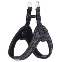 Rogz Fast-Fit Reflective Dog Safety Harness Black Small