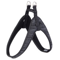 Rogz Fast-Fit Reflective Dog Safety Harness Black Large