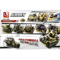 Army Vehicles Construction Toys 8 In 1  (SLUB0587)