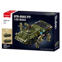 Sluban Model Bricks Fighting Vehicle BTR-80AS IFV M38-B1251 619 Pieces