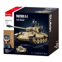 Sluban Model Bricks WWII Panther G-S Tank Scale 1:35 883 Pieces