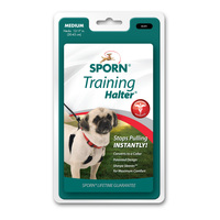 Sporn Training Halter Stop-Pull Dog Halter Black Medium