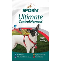 Sporn Ultimate Front Rear Pull Control Dog Harness Black Medium