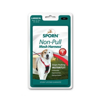Sporn Mesh Non-Pull Nylon Dog Harness Black Large/XL