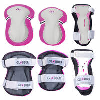 Globber Junior Protective Pad Set Elbow & Knee Guard Deep Pink - 2 Sizes