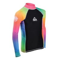 Adrenalin Beach Long Sleeve Junior Rash Guard Vivid Rainbow - 7 Sizes
