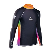 Adrenalin Beach Long Sleeve Adult Rash Guard Vivid Rainbow - 7 Sizes