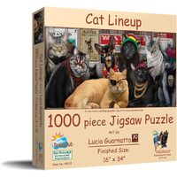 SunsOut Cat Lineup by Lucia Guarnatta Jigsaw Puzzle 1000 Pieces (SUN49012)