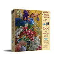 SunsOut Gilded Cats & Flowers Jigsaw Puzzle 1000 Pieces (SUN67796)