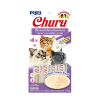 Inaba Churu Creamy Cat Treat Chicken w/ Shrimp Flavour 6 x 56g