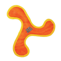 DuraForce Boomerang Tiger Dog Squeaker Toy Orange/Yellow 26cm