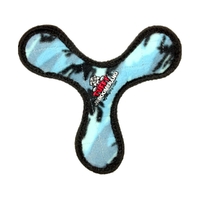 Tuffy Jr Boomerang Interactive Play Dog Squeaker Toy Camo Blue