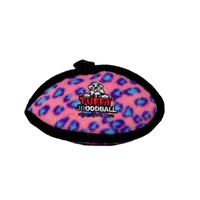 Tuffy Jr Odd Ball Interactive Play Durable Pet Dog Toy Pink Leopard