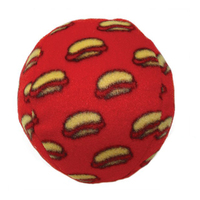 Tuffy Mighty Toy Ball Plush Dog Squeaker Toy Large Red