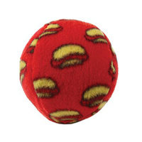 Tuffy Mighty Toy Ball Plush Dog Squeaker Toy Medium Red