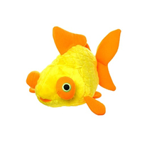 Tuffy Mighty Ocean Series Goldfish Interactive Plush Dog Squeaker Toy Regular