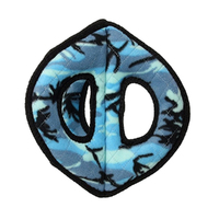 Tuffy Ultimate 3-Way Ring Interactive Play Dog Squeaker Toy Camo Blue