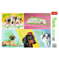 Neon Colour Line Dogs Jigsaw Puzzles 1000 Pieces (TRE10578)