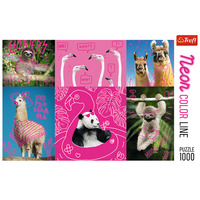 Neon Colour Line Animals Jigsaw Puzzles 1000 Pieces (TRE10594)