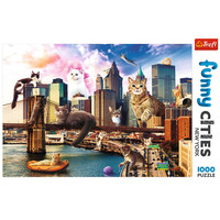 Funny Cities Cats in New York Jigsaw Puzzles 1000 Pieces (TRE10595)