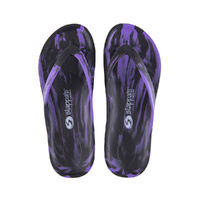 Slappas Arch Support Durable Comfy Thongs Black & Purple Size 40 (TS-BP40)