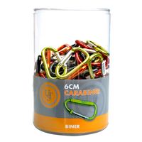 UST Carabiner Clips 6cm Assorted 100 Pack (U-02112SD)