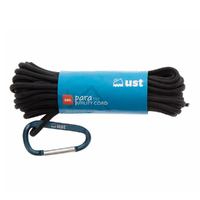 UST Paracord 550 Utility Cord 30ft Black for Camping & Backpacking (U-1146761)