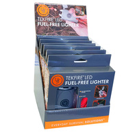UST TekFire LED Light Fuel-Free Lighter Grey Retail Pack (U-12425-6PK)