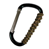 UST Para Carabiner Clip w/ Paracord Grip Black (U-BNR0010-34)