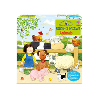 Usborne Farmyard Tales Poppy & Sams Animals Book & 3 Jigsaws (USB318471)
