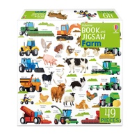 Usborne Farm Book & Jigsaw Set for Children 49 Pieces