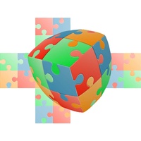 V-CUBE JIGSAW 2x2 PILLOW (VCU001095)