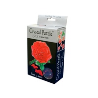 3D RED ROSE CRYSTAL PUZZLE (VEN901136)