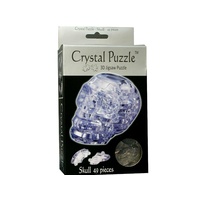 3D SKULL,CLEAR, CRYSTAL PUZZLE (VEN901174)