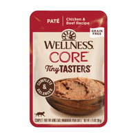 Wellness Core Adult Tiny Tasters Pate Wet Cat Food Chicken & Beef 50g x 12