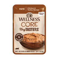 Wellness Core Adult Tiny Tasters Pate Wet Cat Food Chicken & Turkey 50g x 12