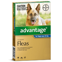 Advantage Extra Large Dog 25kg & Over Blue Spot On Flea Treatment 6 Pack