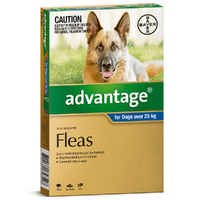 Advantage Extra Large Dog 25kg & Over Blue Spot On Flea Treatment 4 Pack