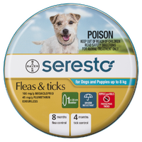 Seresto Dogs & Puppies 8kg & Less Flea & Tick Protection Collar