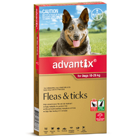 Advantix Large Dog 10-25kg Red Spot On Flea & Tick Treatment 3 Pack