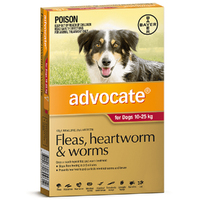Advocate Large Dog 10-25kg Red Spot On Flea Wormer Treatment 6 Pack