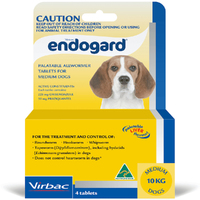 Endogard Broadspectrum All-Wormer Tablets for Medium Dogs 5-10kg 4 Pack (C)