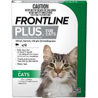 Frontline Plus Cat Green Topical Tick & Flea Control 3 Pack